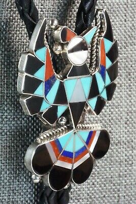 Multi Stone & Sterling Silver Bolo Tie - Delwin Gasper