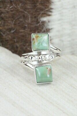 Turquoise & Sterling Silver Ring - Bobby Platero - Size 7.5