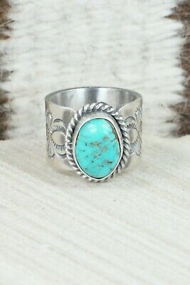 Turquoise and Sterling Silver Ring - Michael Calladitto - Size 6.75