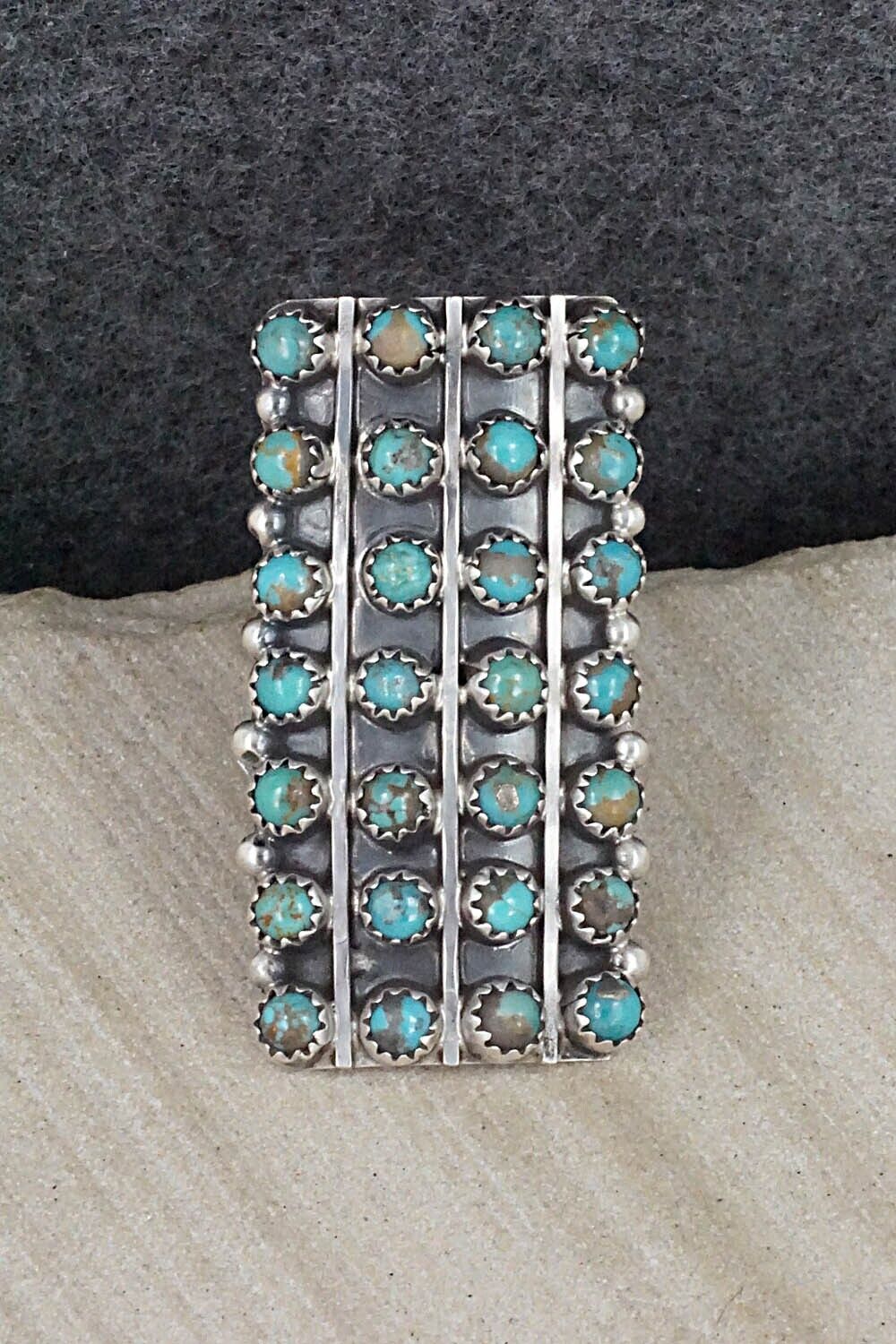 Turquoise & Sterling Silver Ring - Roberta Begay - Size 7.5
