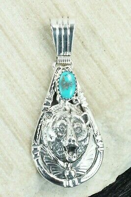 Turquoise and Sterling Silver Pendant - Henry Attakai