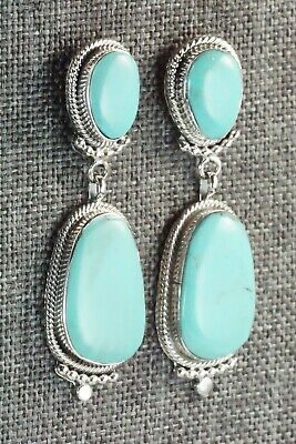Turquoise & Sterling Silver Earrings - Verley Betone