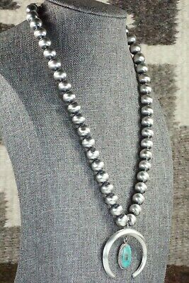 Turquoise & Sterling Silver Pearl Necklace - Jan Mariano - High Lonesome Trading