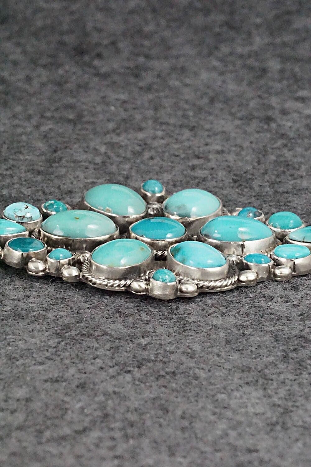 Turquoise and Sterling Silver Pendant - Annie Hoskie