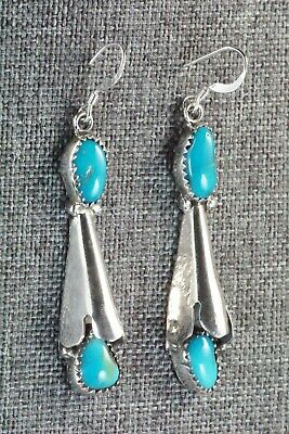 Turquoise & Sterling Silver Earrings - Roger Pino