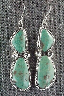 Turquoise & Sterling Silver Earrings - Lee Shorty