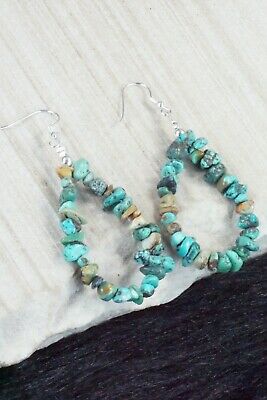 Turquoise & Sterling Silver Earrings - Navajo