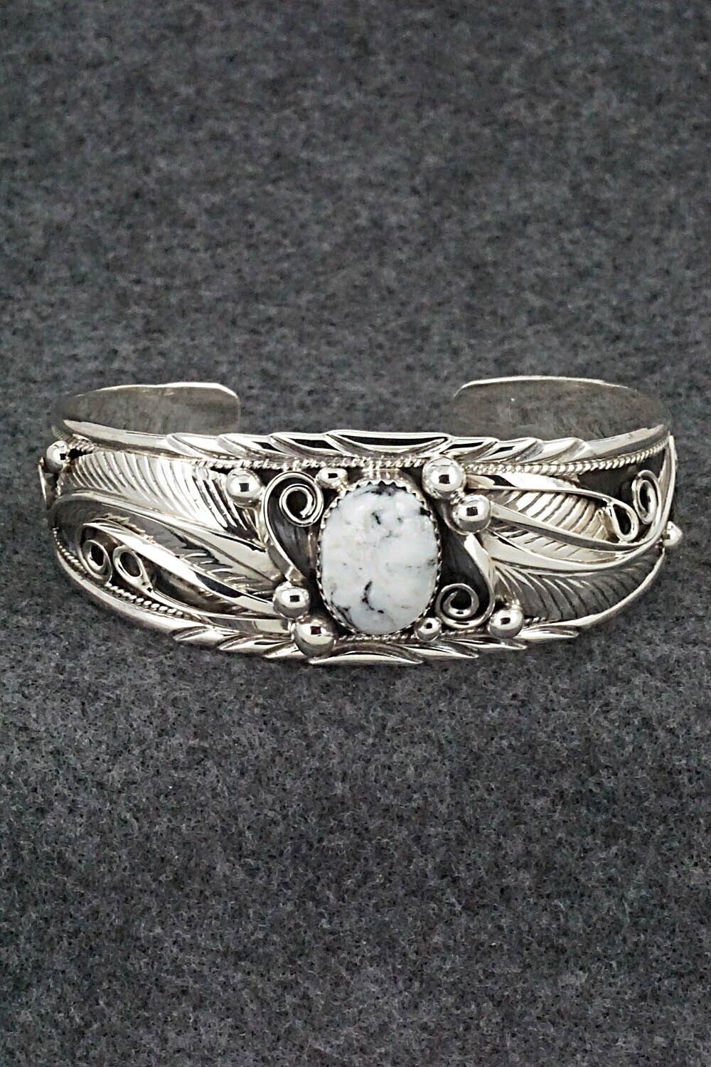 White Buffalo & Sterling Silver Bracelet - Davey Morgan
