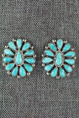 Turquoise & Sterling Silver Earrings - Eunise Wilson