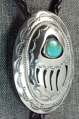 Turquoise & Sterling Silver Bolo Tie - Wilbert Muskett Sr.