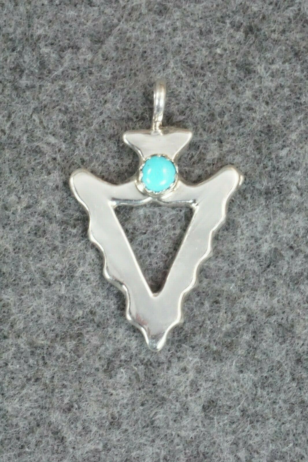 Turquoise & Sterling Silver Pendant - Navajo