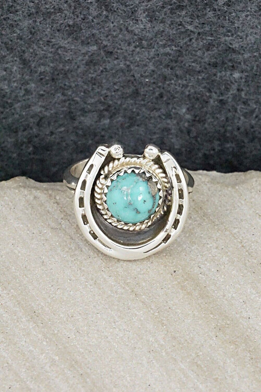 Turquoise & Sterling Silver Ring - Alice Rose Saunders - Size 6.5