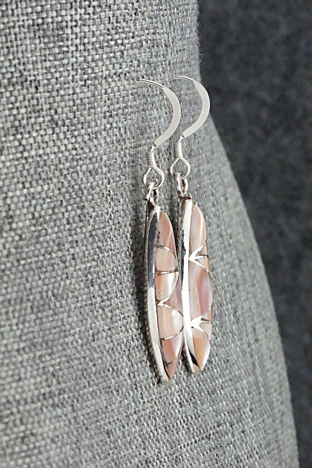 Mother of Pearl & Sterling Silver Earrings - Evelyn Mahkee