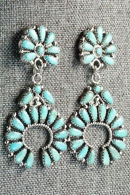 Turquoise and Sterling Silver Earrings - Zeita Begay