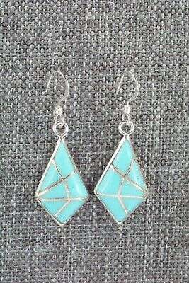 Turquoise & Sterling Silver Earrings - Laurie Kallestewa - High Lonesome Trading