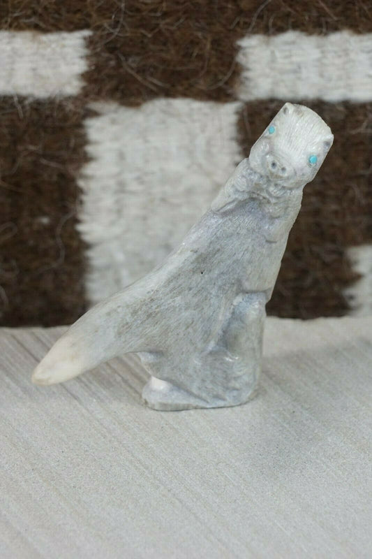 Otter Zuni Fetish Carving - Maxx Laate - High Lonesome Trading