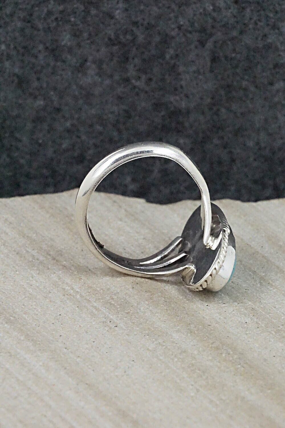 Turquoise & Sterling Silver Ring - Mark Barney - Size 6.5
