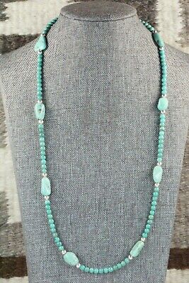 Turquoise & Sterling Silver Necklace - Navajo