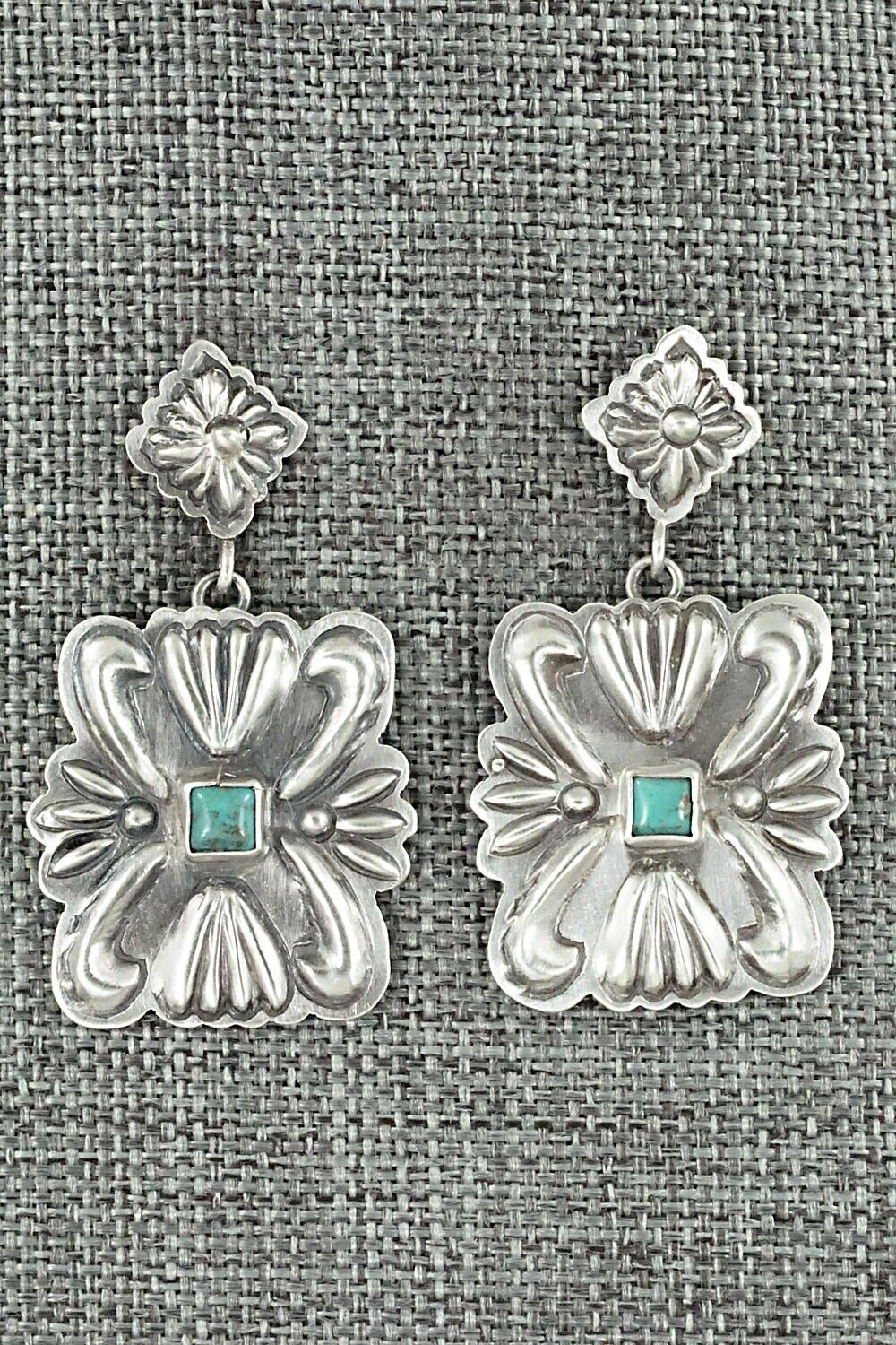 Turquoise & Sterling Silver Earrings - Terry Charlie