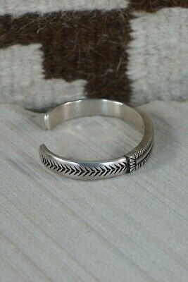 Navajo Sterling Silver Bracelet - Calvin Martinez - High Lonesome Trading