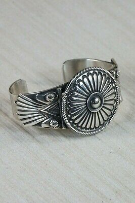 Navajo Sterling Silver Bracelet - Leon Martinez - High Lonesome Trading