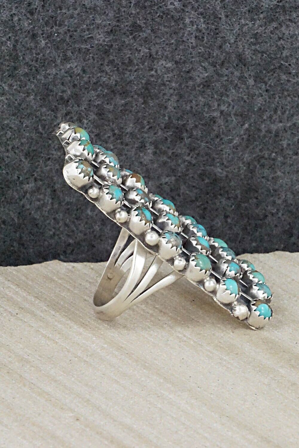 Turquoise & Sterling Silver Ring - Roberta Begay - Size 7