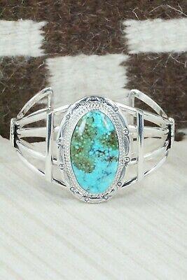 Turquoise & Sterling Silver Bracelet - Raymond Delgarito - High Lonesome Trading