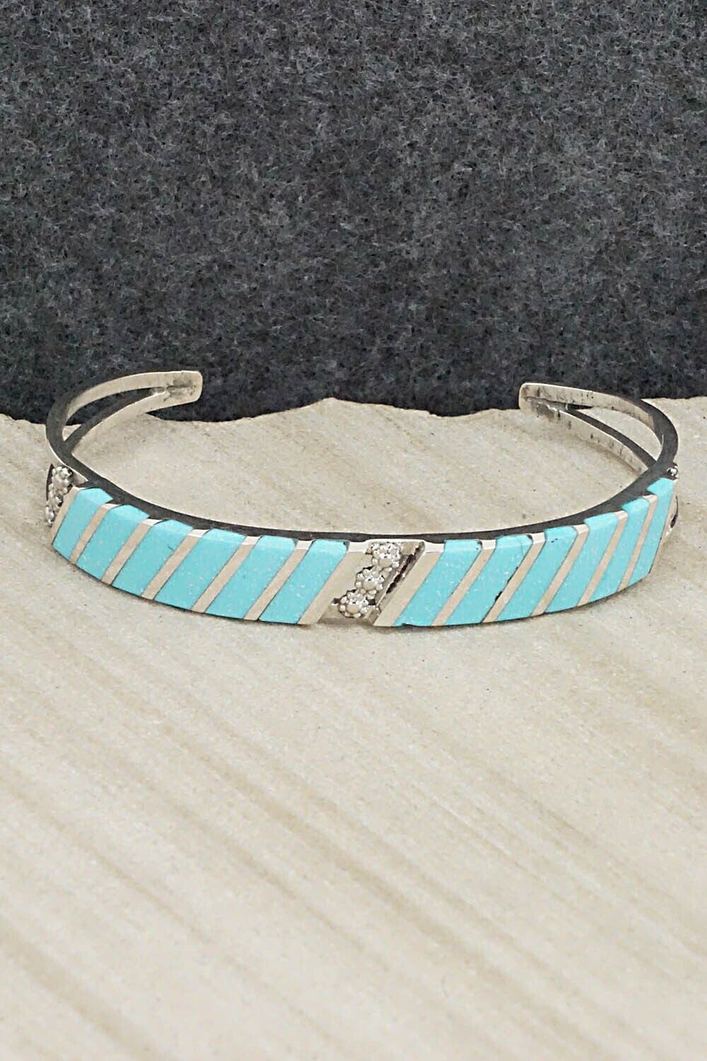 Turquoise & Sterling Silver Bracelet - Fabian Sheyka