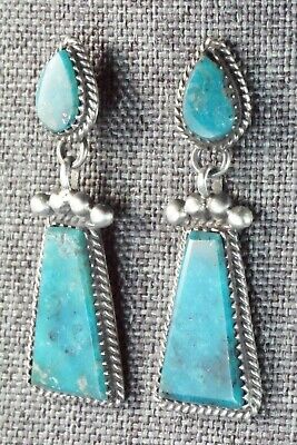 Turquoise & Sterling Silver Earrings - Selina Warner - High Lonesome Trading