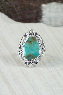 Turquoise & Sterling Silver Ring - Samuel Yellowhair - Size 7