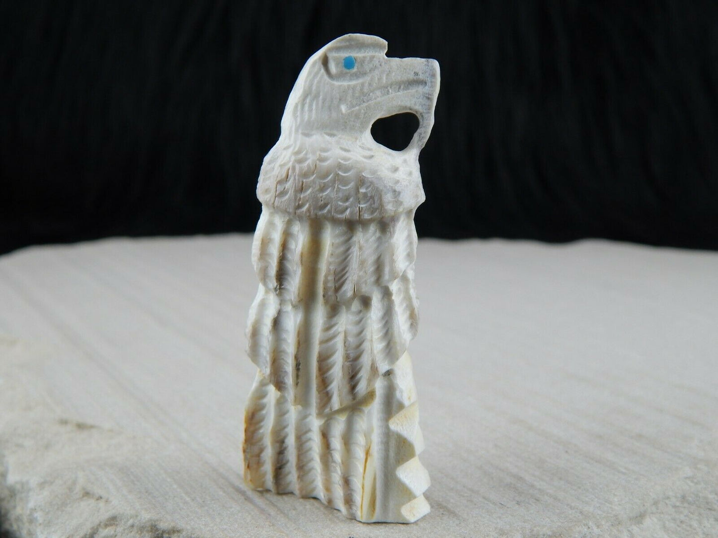 Eagle Zuni Fetish Carving - Jerrold Lahaleon - High Lonesome Trading