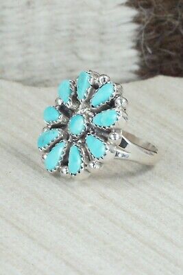 Turquoise & Sterling Silver Ring - Alicia Wilson - Size 9