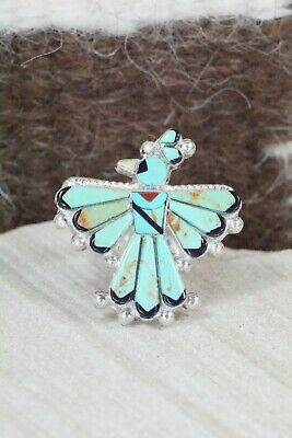Turquoise & Sterling Silver Ring - Michelle Peina - Size 8