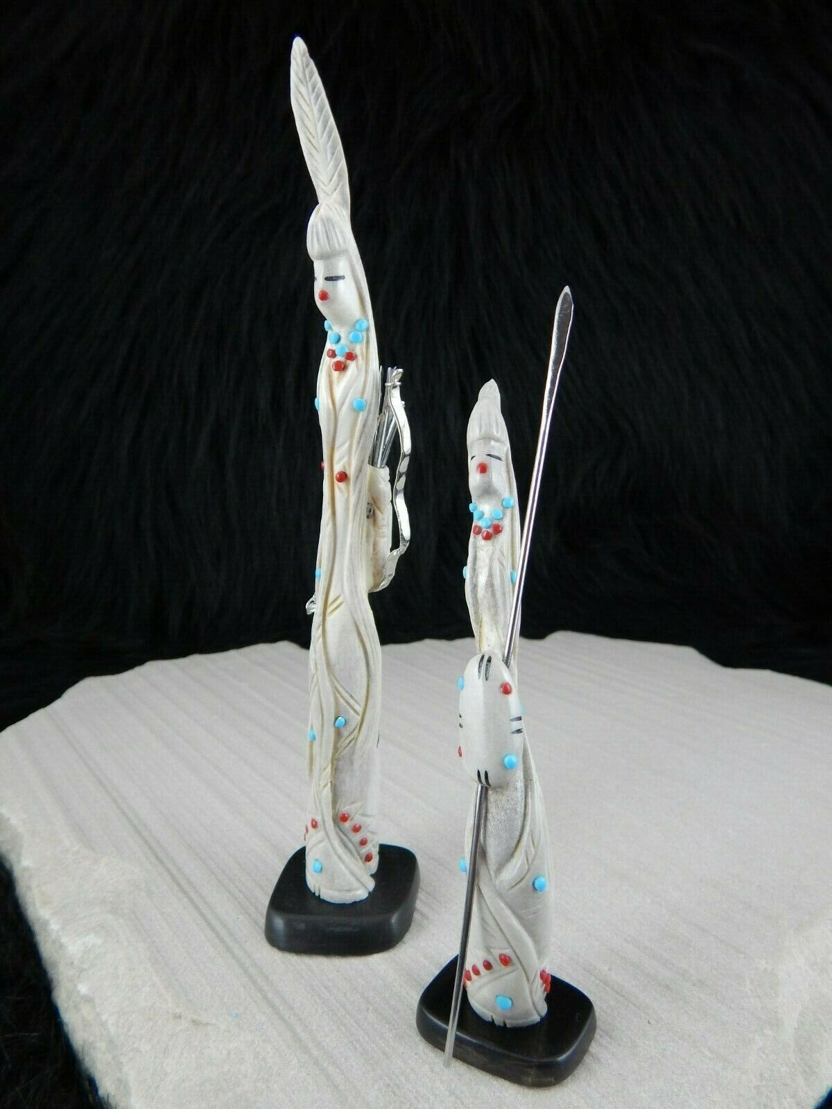 Hunter and Guide Zuni Fetish Carving Set - Michael Laweka - High Lonesome Trading