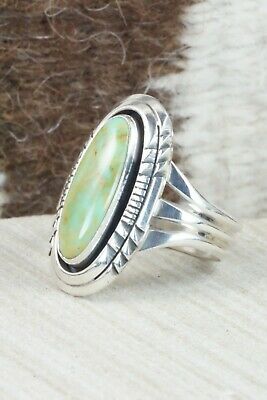 Turquoise & Sterling Silver Ring - Andrew Vandever - Size 10.25