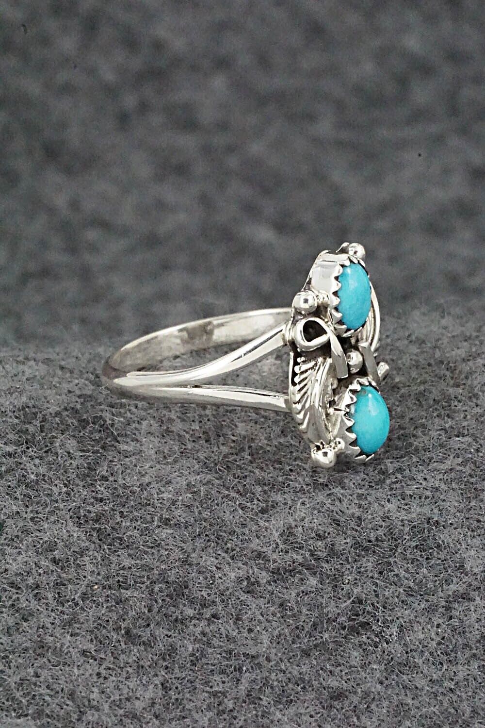 Turquoise & Sterling Silver Ring - William Begay - Size 9.25