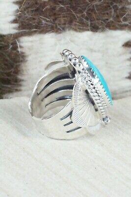 Turquoise & Sterling Silver Ring - Mike Smith - Size 5.5 - High Lonesome Trading