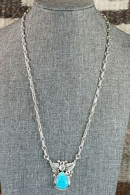 Turquoise & Sterling Silver Necklace - Loretta Delgarito