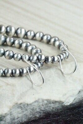 Sterling Silver Navajo Pearl Earrings - Jan Mariano