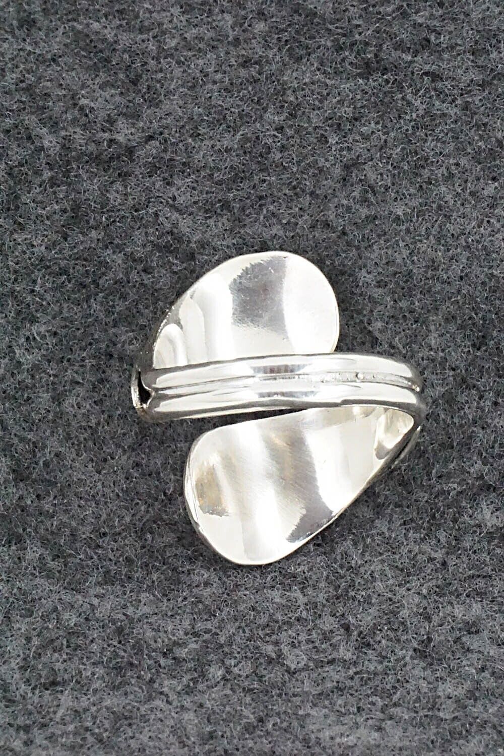 Coral & Sterling Silver Ring - Genevieve Francisco - Size 8