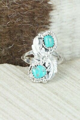 Turquoise & Sterling Silver Ring - William Begay - Size 7.5