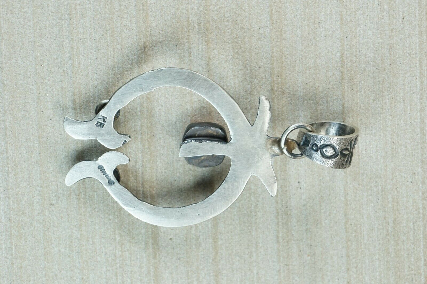 Navajo Spiny Oyster and Sterling Silver Pendant - Kevin Billah