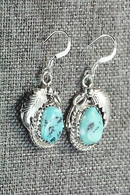 Turquoise & Sterling Silver Earrings - Roberta Begay