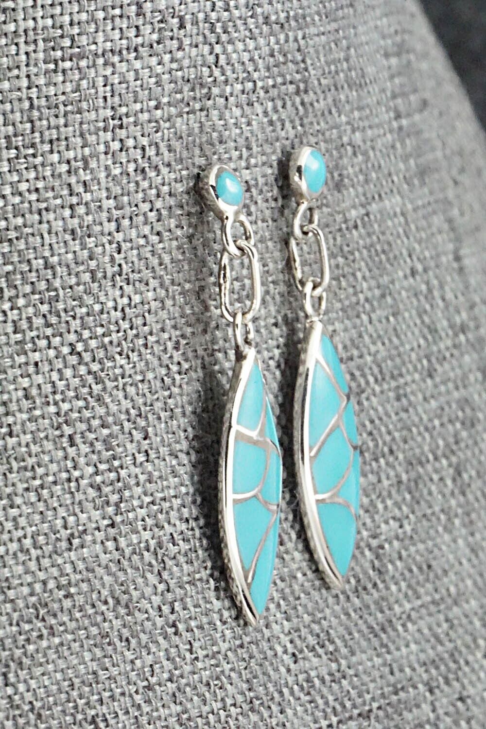 Turquoise & Sterling Silver Earrings - Orena Leekya