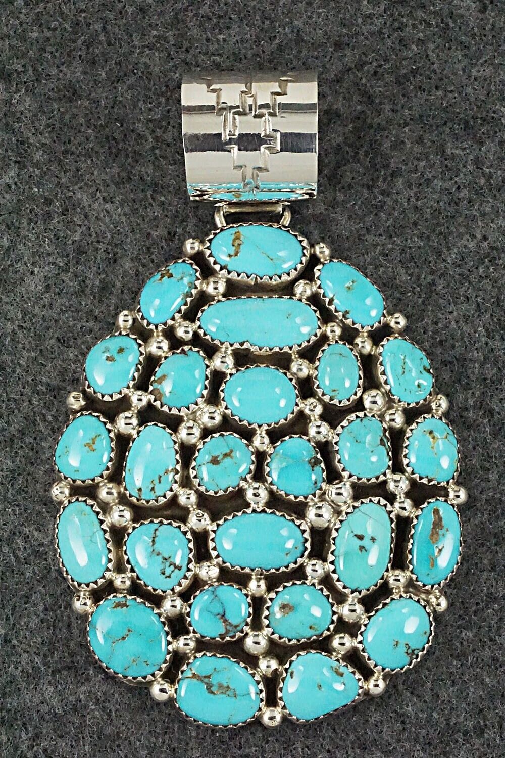 Turquoise & Sterling Silver Pendant - Marlene Haley