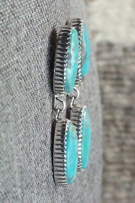 Turquoise & Sterling Silver Earrings - Alvin Joe