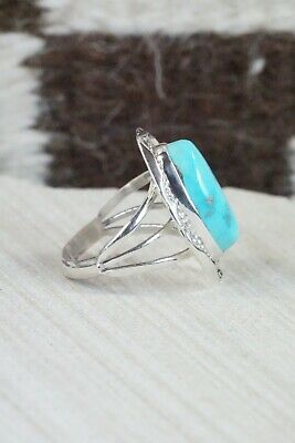 Turquoise & Sterling Silver Ring - Samuel Yellowhair - 8.5