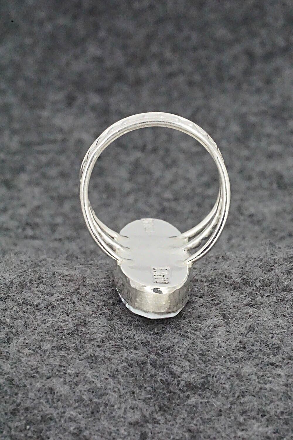 White Buffalo & Sterling Silver Ring - Harold Smith - Size 7