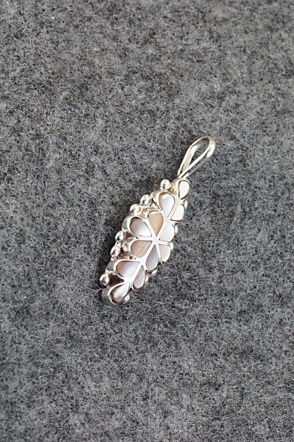 Mother of Pearl & Sterling Silver Inlay Pendant - Bernadette Hattie