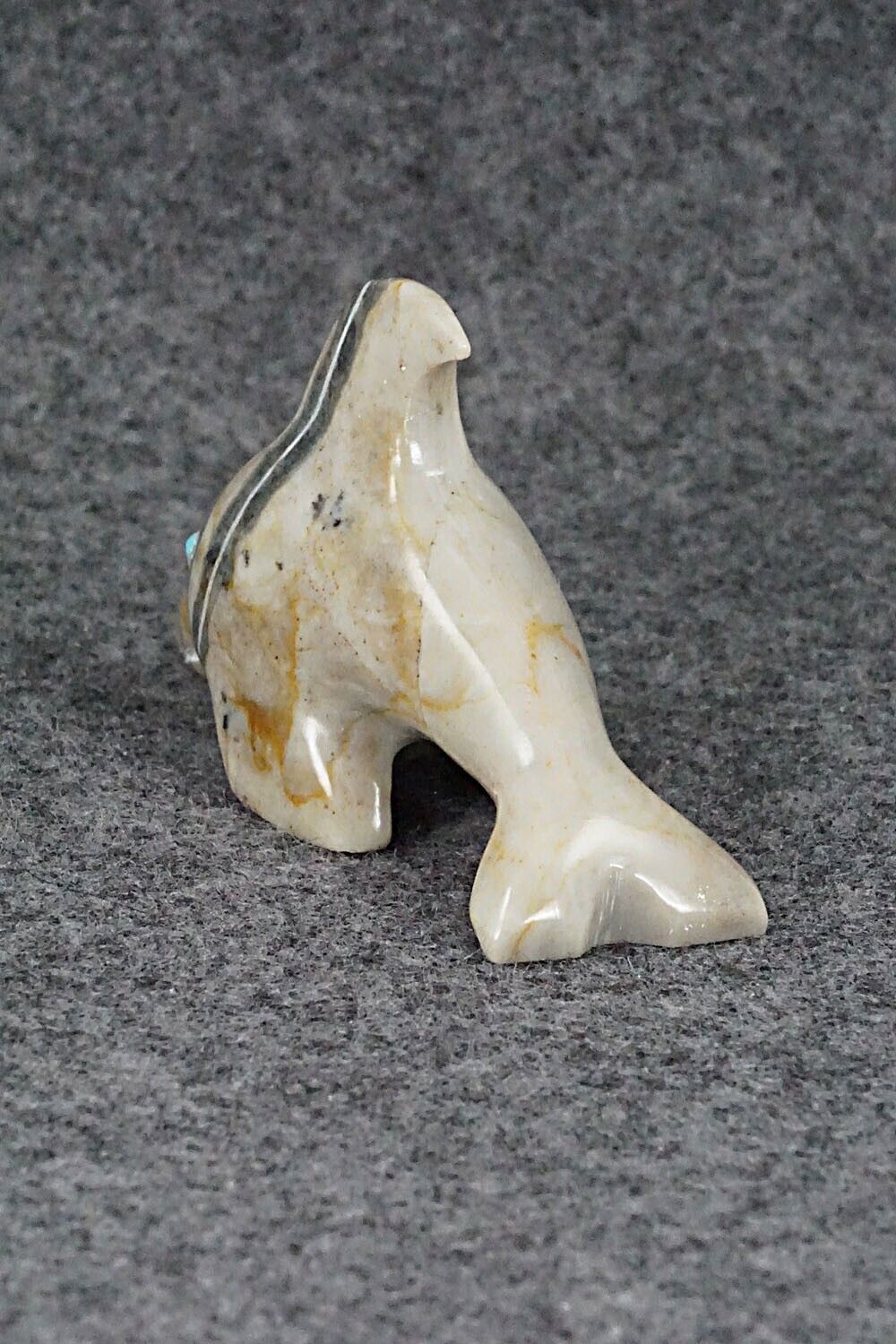 Dolphin Zuni Fetish Carving - Shannon Calavaza